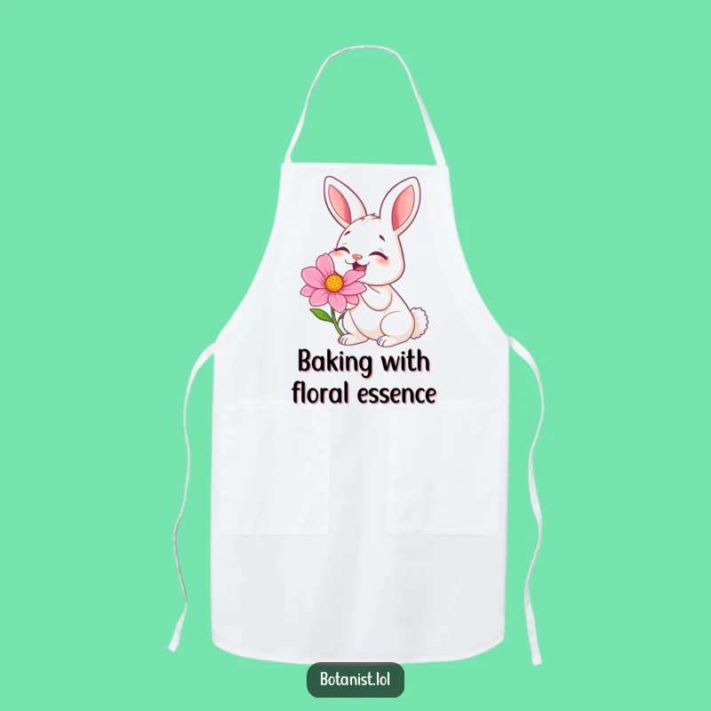 Funny Bunny Smelling Flower Apron: Cook with Giggles and Joy