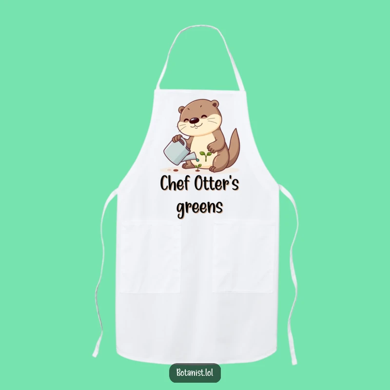 Funny Otter Apron - Kitchen Garden Helper, Unique Funny Gift for Cooks