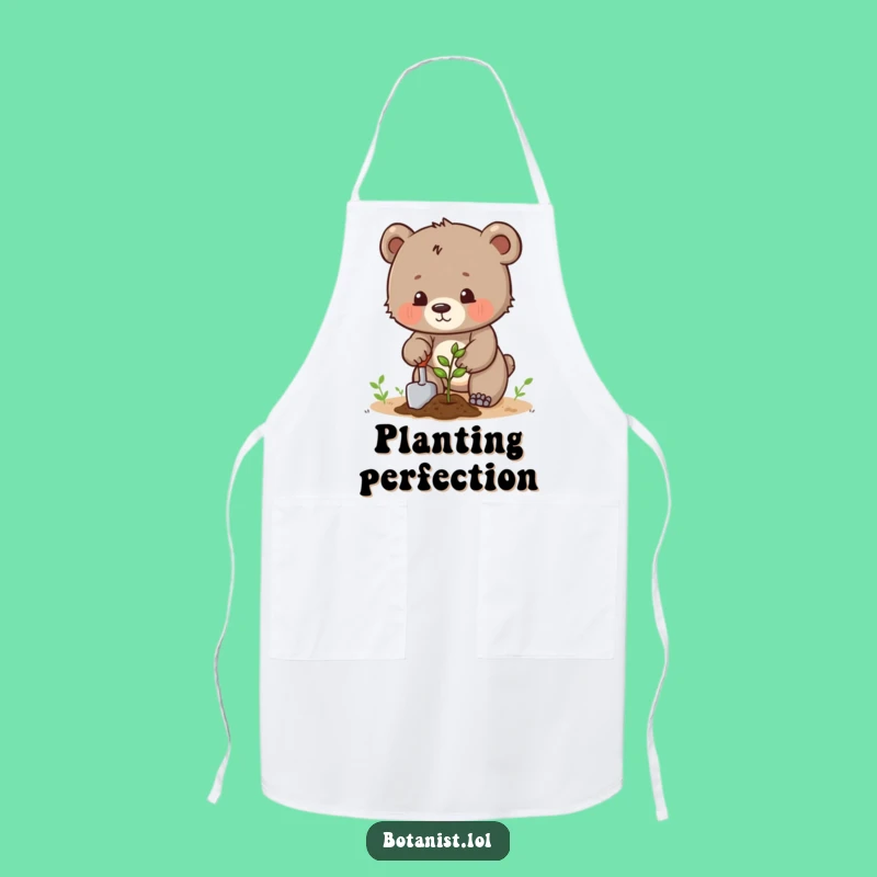 Funny Bear Gardener Apron - Determined Gift for Planters