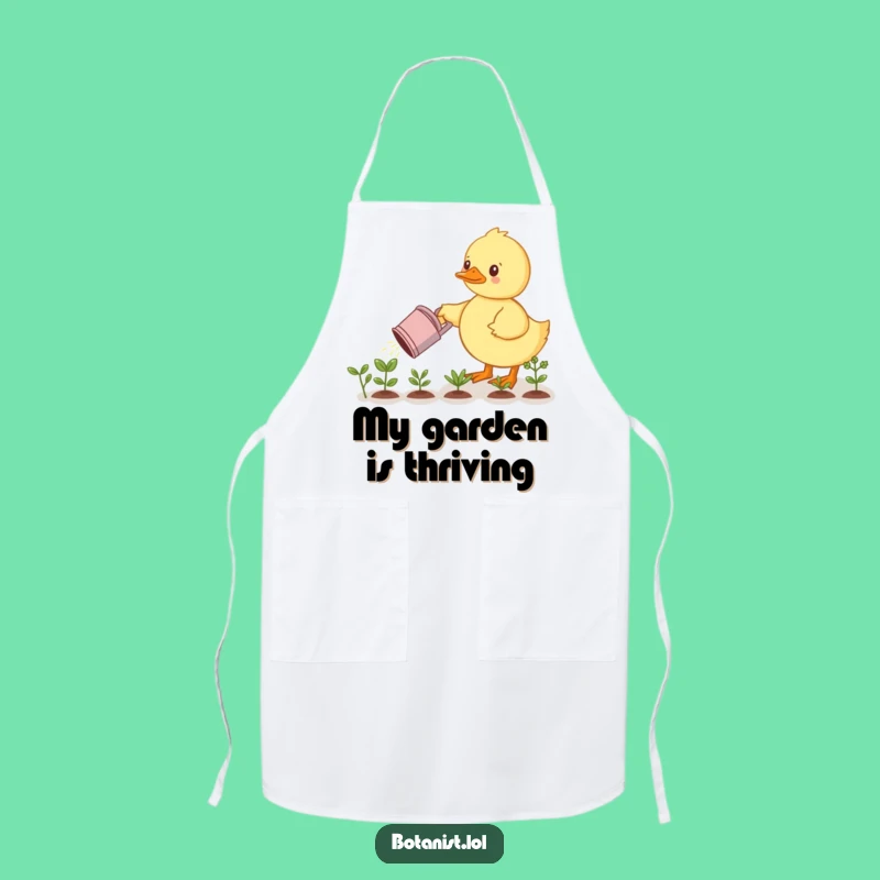 Funny Determined Duckling Apron - Kitchen Protection with Gardener's Charm