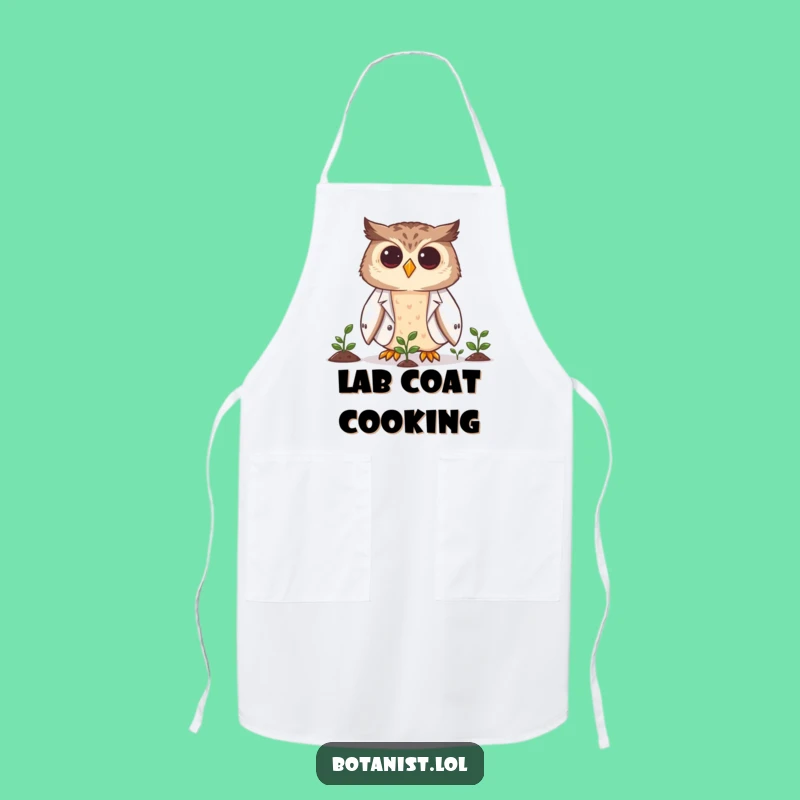 Funny Owl Scientist Apron: Cook with Brains and Humor, Adorable Funny Gift!