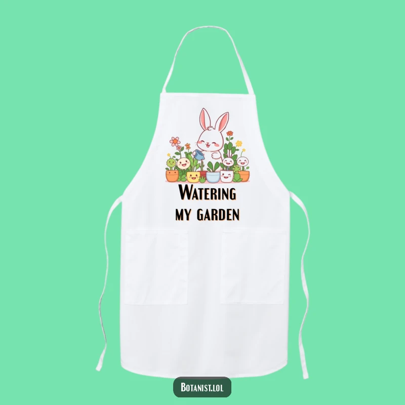 Funny Rabbit Gardener Apron: Cook or Garden Giggle-Free!
