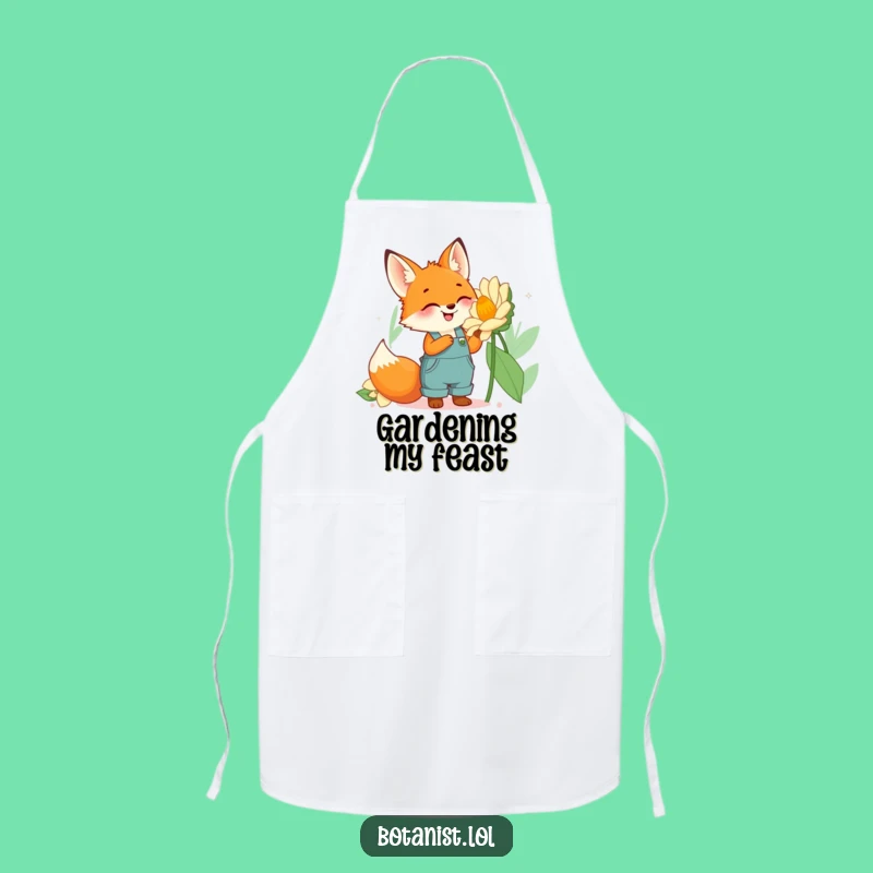 Funny Fox Gardener Apron: Keep Clean with a Cute Fox, Adorable Funny Gift!
