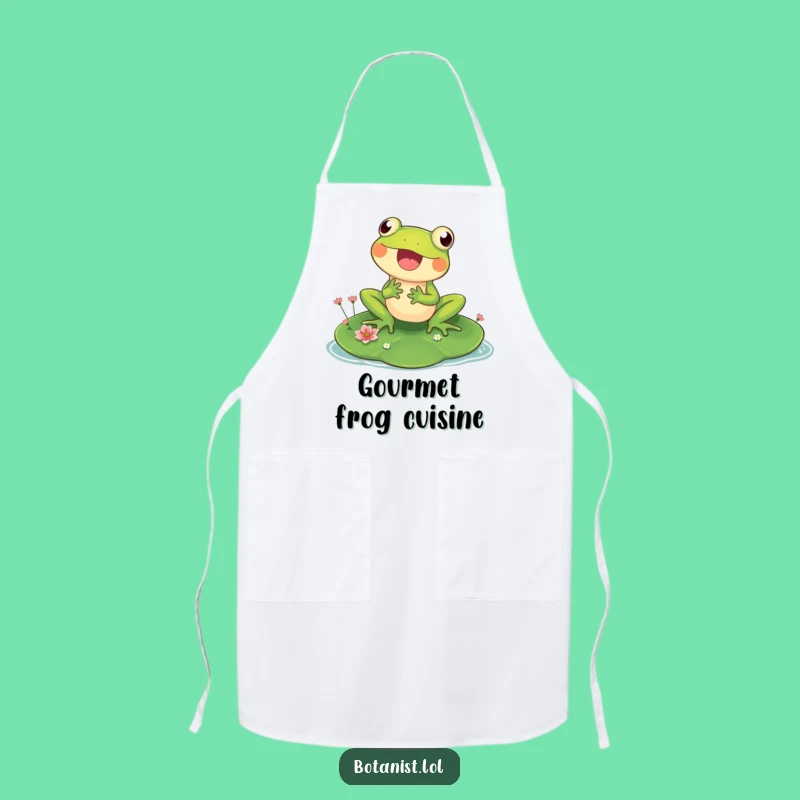 Funny Frog Apron - Kitchen Pond Helper, Unique Funny Gift for Cooks