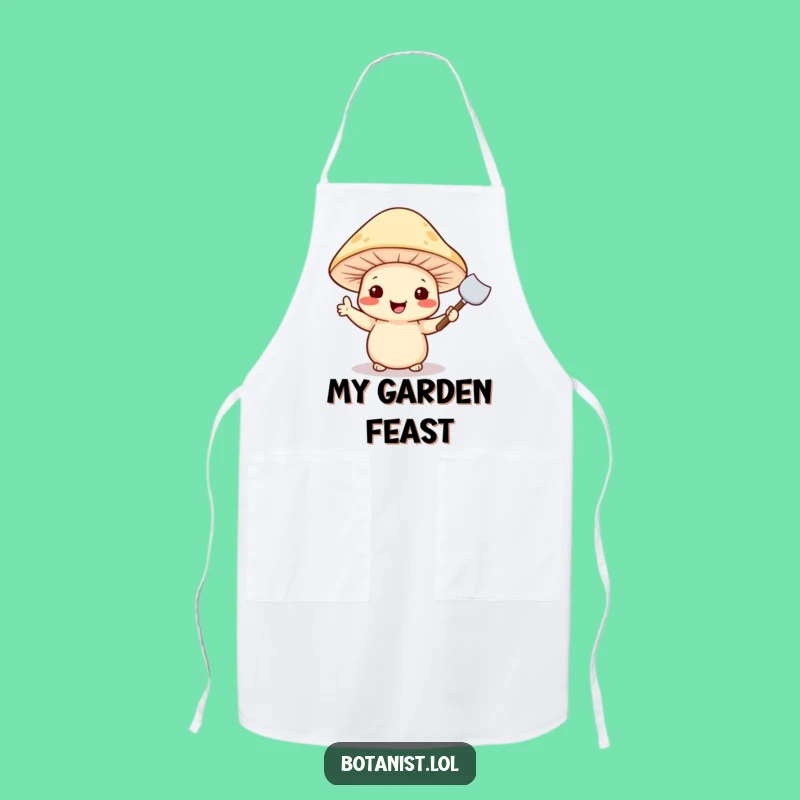 Funny Mushroom Chef Apron - Kitchen Garden Fun Funny Gift