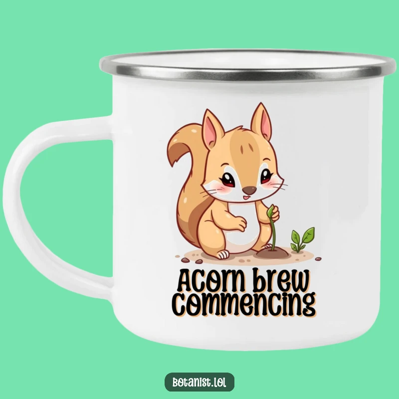 Funny Squirrel Planter Camping Mug: Durable Determined Squirrel Planting Seed for Outdoors
