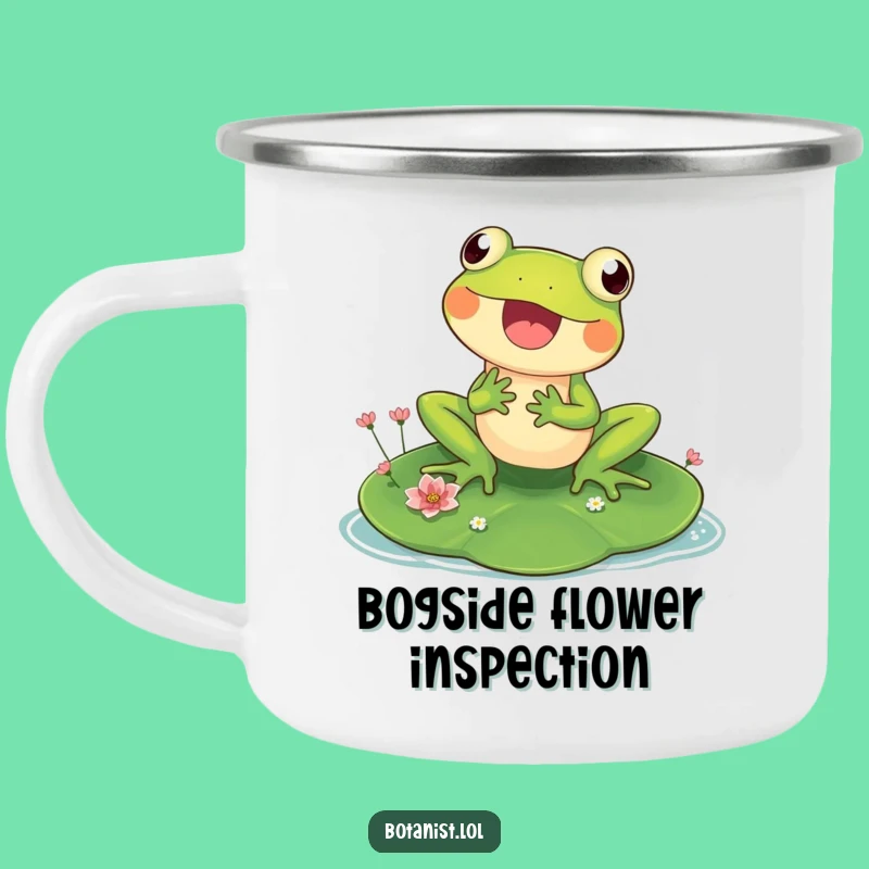 Funny Frog Camping Mug - Outdoor Pond Adventure, Great Funny Gift