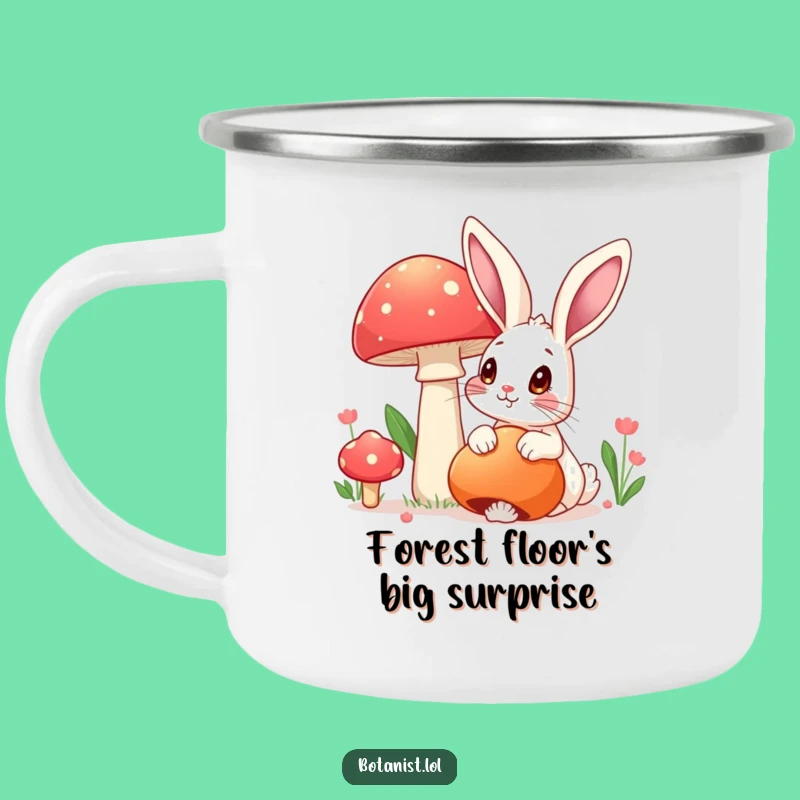 Funny Rabbit Mushroom Camping Mug: Outdoor Magic Gift!