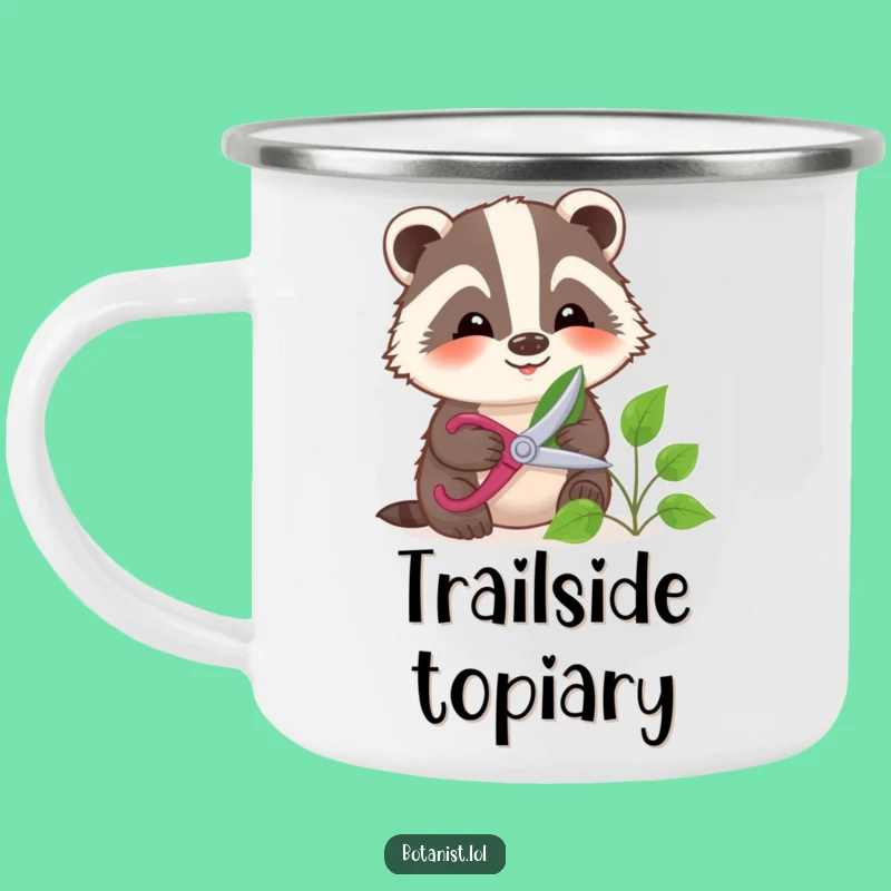 Funny Badger Gardening Camping Mug - Enjoy Nature with this Gentle Pruner's Outdoor Gift