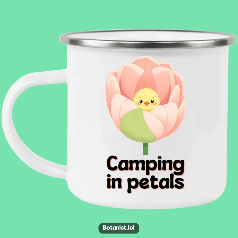 Funny Chick Tulip Camping Mug - Outdoor Springtime Humor Gift