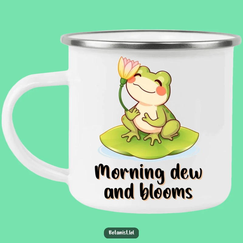 Funny Frog Lily Pad Camping Mug: Enjoy Nature's Simple Pleasures