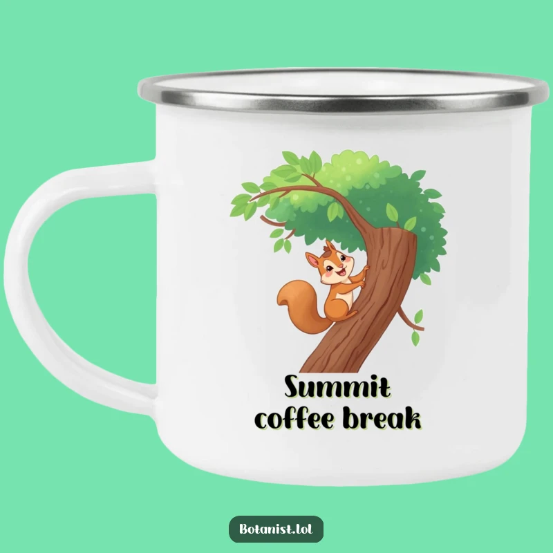 Funny Giggling Squirrel Camping Mug - Rustic Adventure Gift for Outdoors