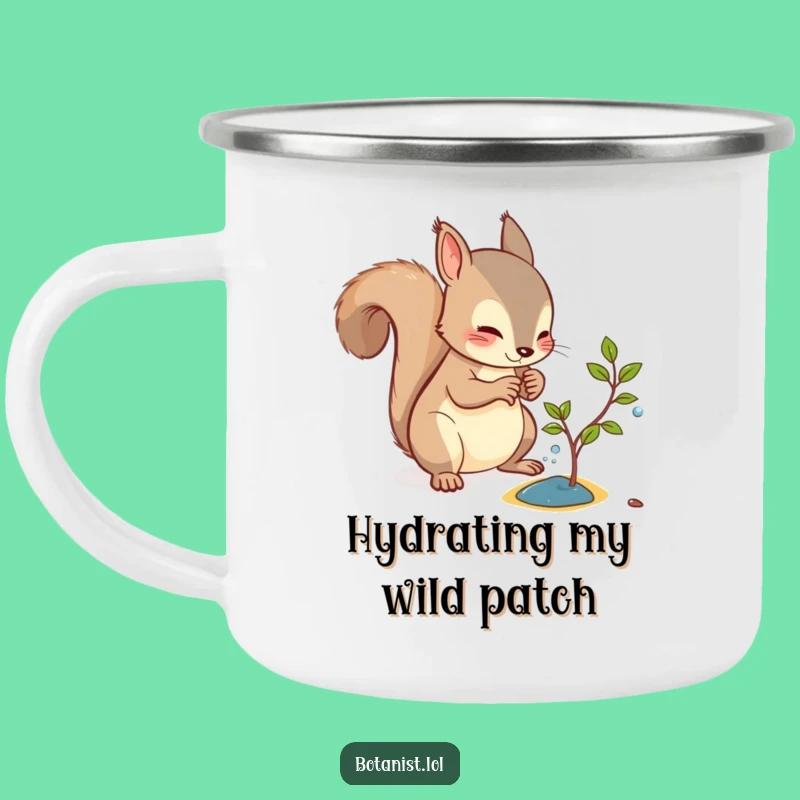 Funny Squirrel Sapling Camping Mug: Fuel Your Outdoor Adventures