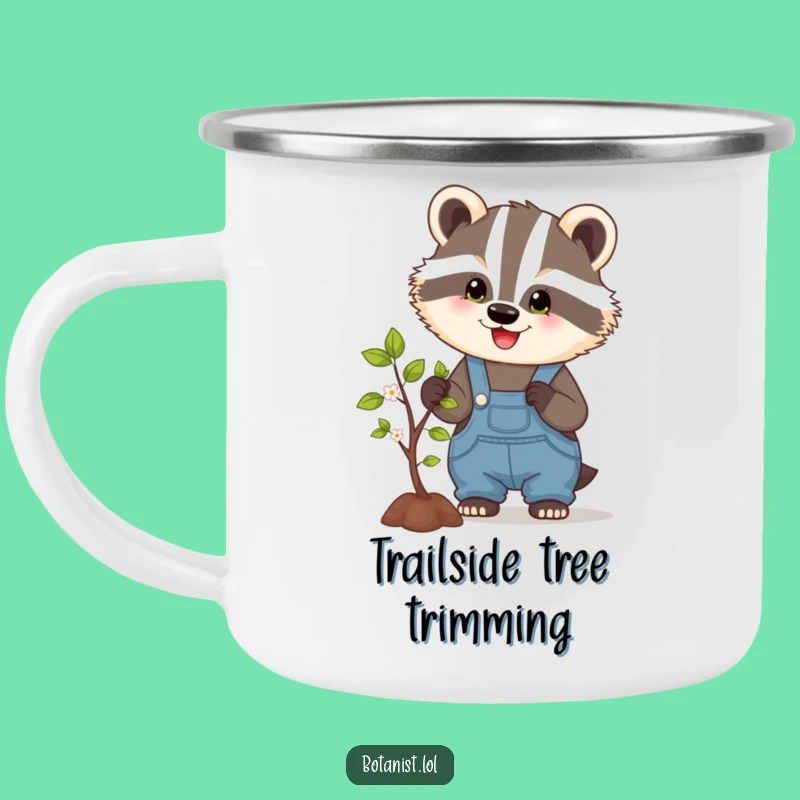 Funny Badger Camping Mug - Outdoor Gardener, Great Funny Gift