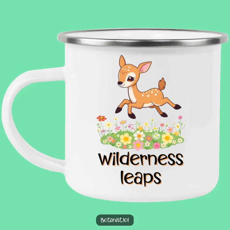 Funny Deer Camping Mug: Wildflower Jumper, Outdoor Nature Gift