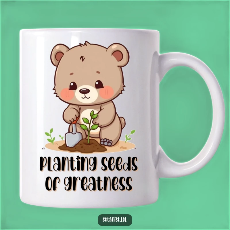 Funny Bear Gardener Mug - Determined Gift for Planting Enthusiasts