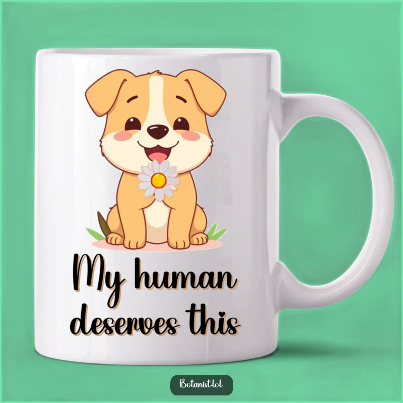 Funny Dog Daisy Mug: Adorable Pup's Sweet Surprise, Perfect Floral Gift for Dog Lovers