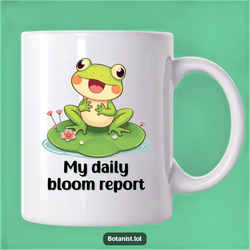 Funny Frog Lily Pad Mug - Delightful Garden Gift for Nature Lovers