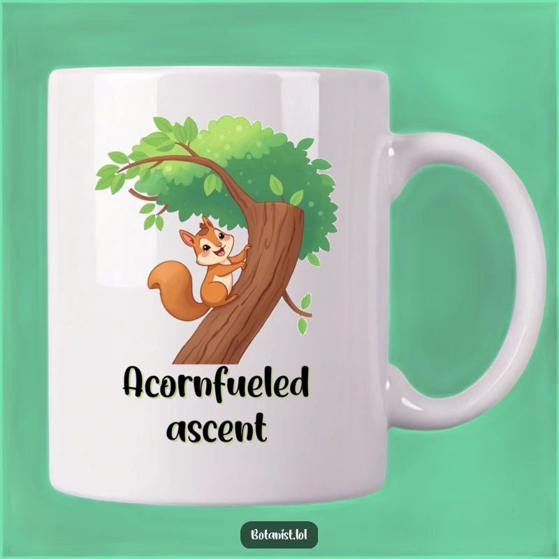 Funny Giggling Squirrel Climbing Mug - Adventurous Tree Lover Gift, Hilarious Present