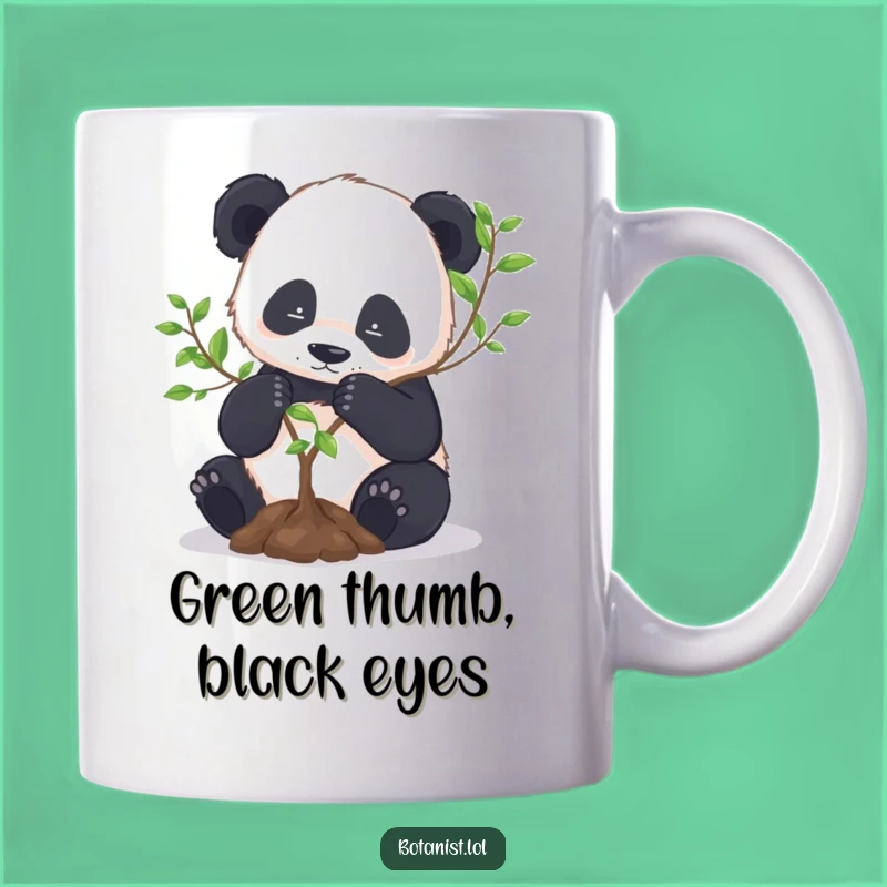 Funny Panda Repotting Mug: Zen Gardener Panda's Diligent Work, Perfect Calm Gift