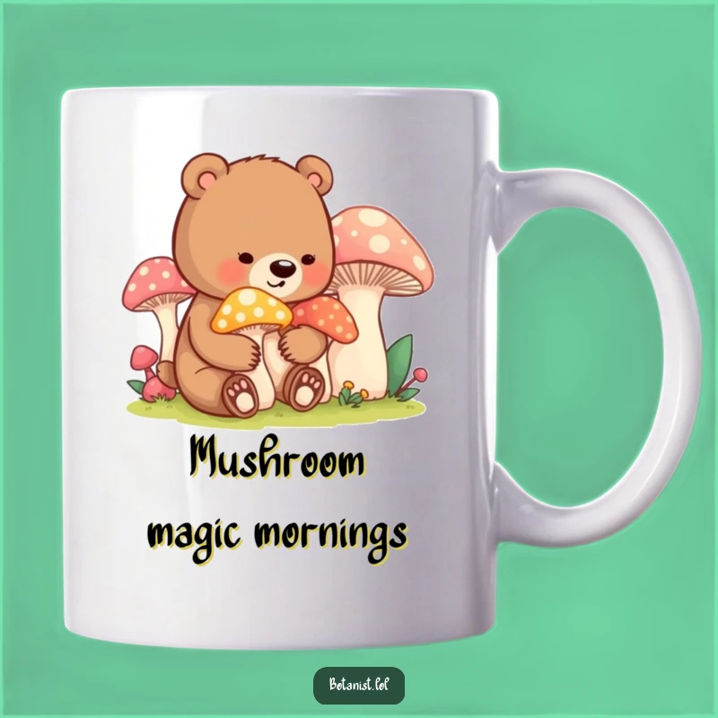 Funny Bear Cub Mushroom Mug: A Whimsical Gift for Nature Lovers and Cozy Enthusiasts