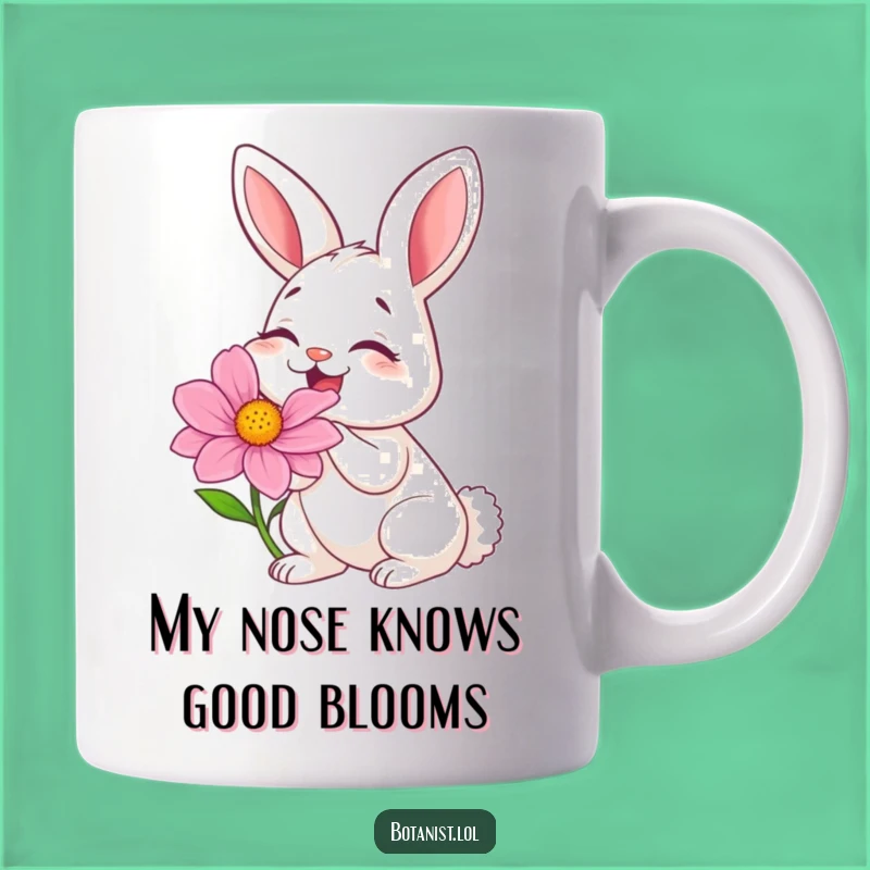Funny Giggling Bunny Flower Mug: A Hilarious Gift for Garden Lovers
