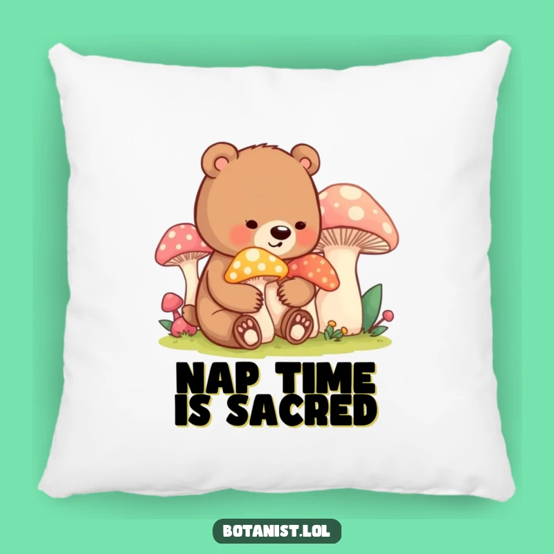 Cozy Funny Bear Cub Mushroom Pillow: Add Adorable Comfort and Whimsy to Your Home