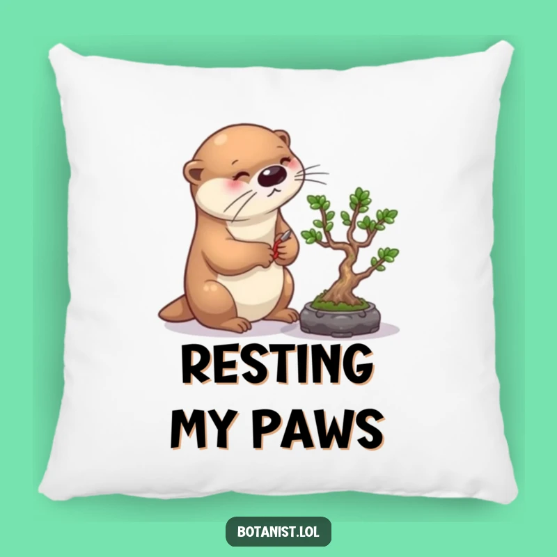 Cozy Funny Otter Bonsai Pillow: Add Precise Comfort and Whimsical Charm