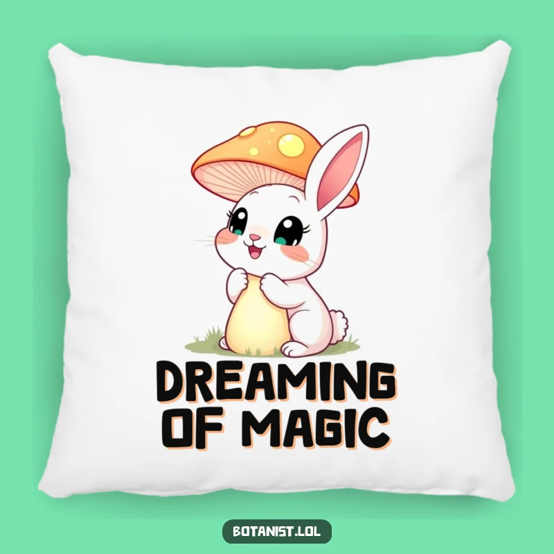 Funny Rabbit Mushroom Pillow: Cozy Nights with Glowing Wonders!