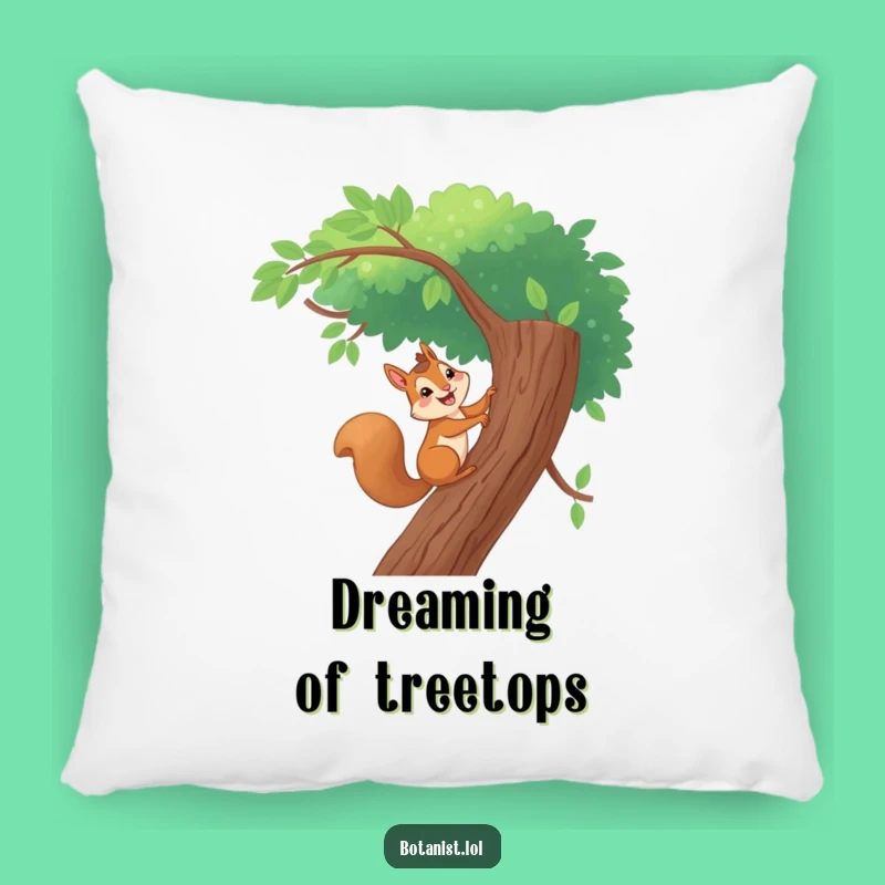 Funny Giggling Squirrel Pillow - Cozy Adventure Decor, Hilarious Gift