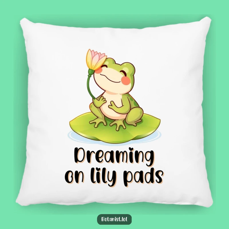 Funny Frog Lily Pad Pillow: Cozy Comfort for Happy Souls