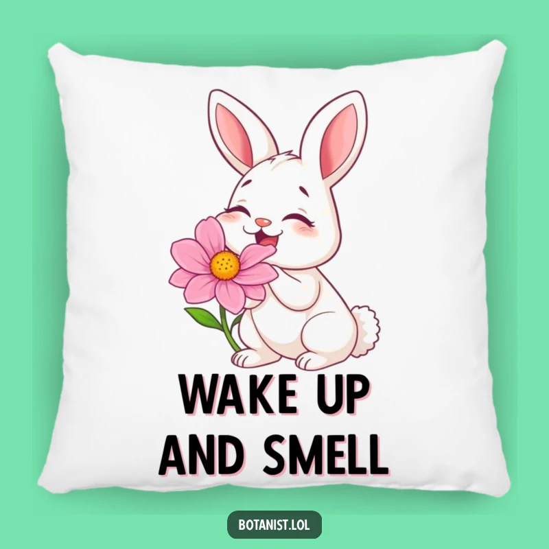 Funny Bunny Flower Pillow: Cozy Comfort with a Hilarious Touch