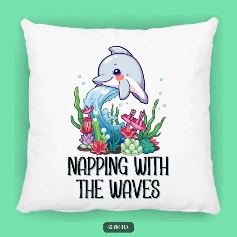 Funny Dolphin Pillow: Water Splash Comfort, Aquatic Accent, Cozy Gift