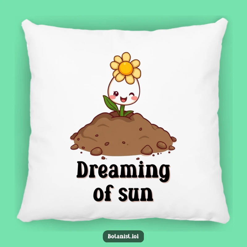 Funny Flower Bud Accent Pillow - Cozy Sunny Comfort Funny Gift