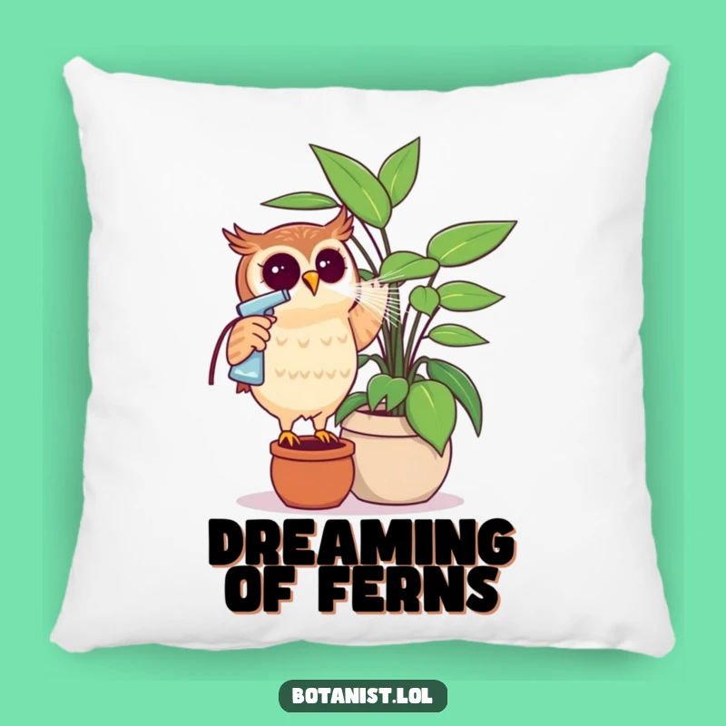 Funny Owl Pillow - Cozy & Hilarious Plant Lover Decor Gift