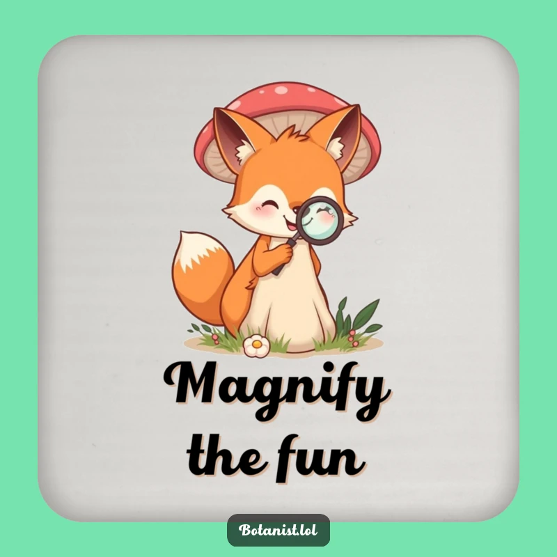 Funny Fox Mushroom Coaster: Explorer's Drink Stand - Protective Funny Gift Decor