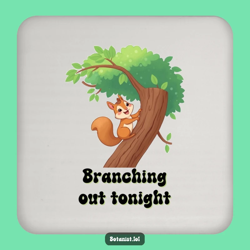 Funny Giggling Squirrel Coaster - Adventure Drink Protector, Unique Gift