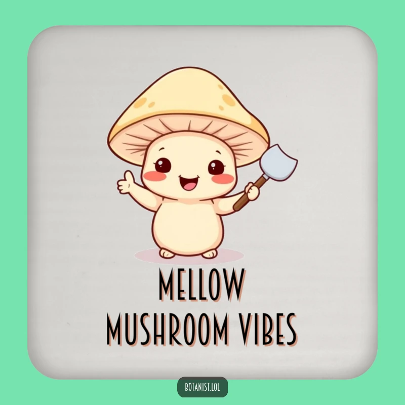 Funny Mushroom Garden Coaster Set - Protect Surfaces Funny Gift