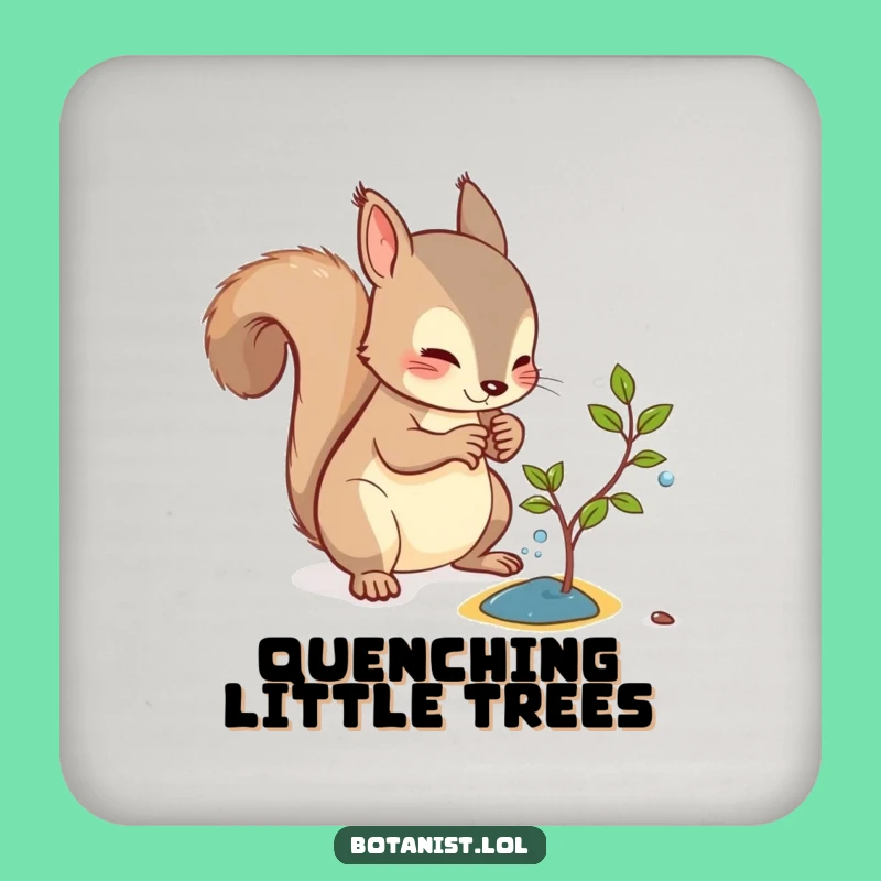 Funny Squirrel Watering Coaster Set: Protect Surfaces with Nature's Charm