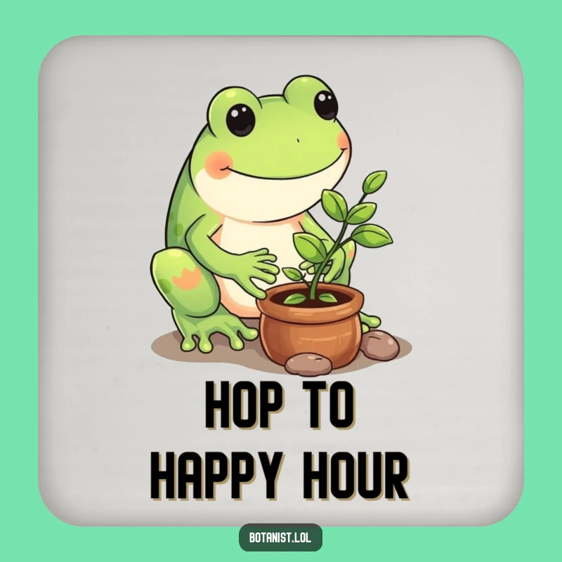 Funny Frog Garden Coaster Set - Nature's Care Funny Gift