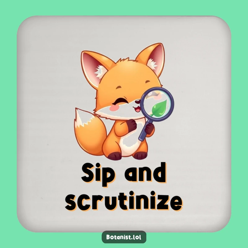 Funny Fox Leaf Coaster - Joyful Gift for Home Decor