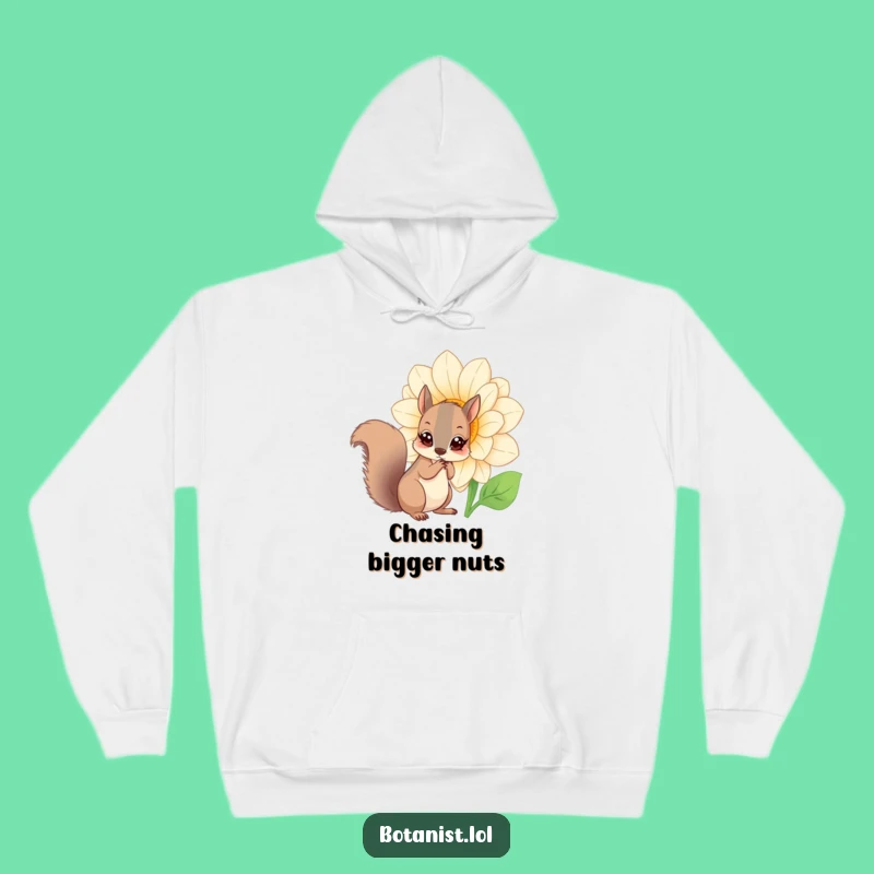 Funny Squirrel Flower Hoodie: Cozy Up with a Curious Squirrel's Wonder