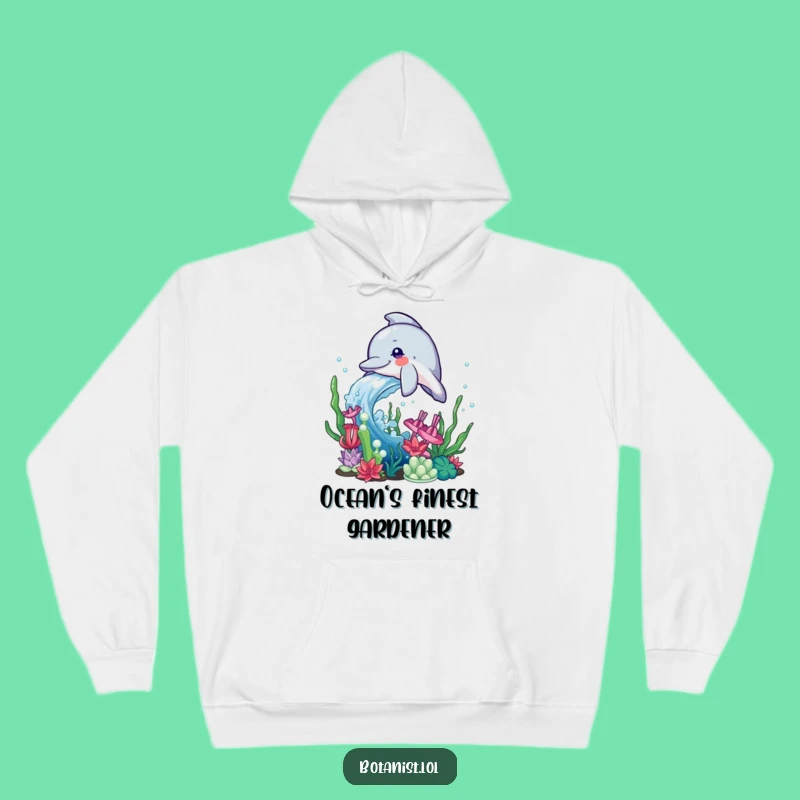 Cozy Funny Dolphin Hoodie: Water Play, Underwater Comfort, Warm Gift
