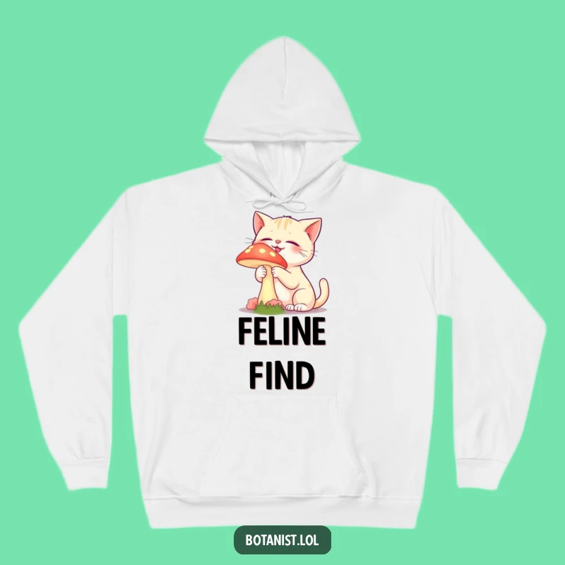 Funny Cat Mushroom Hoodie - Cozy and Magical Humor Gift