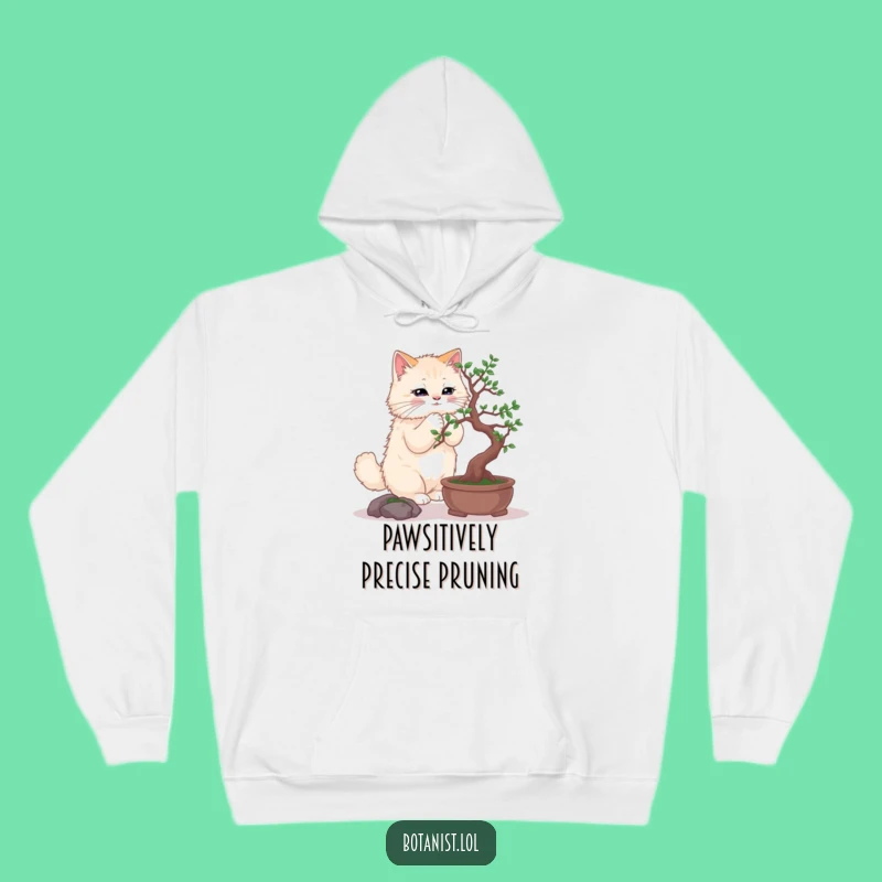 Funny Cat Bonsai Hoodie: Cozy Up with Feline Focus