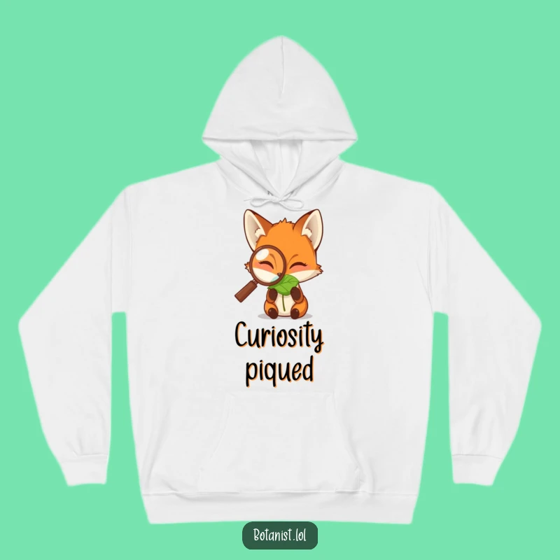 Funny Fox Magnifying Glass Hoodie: Cozy Up with Nature's Hilarious Details!