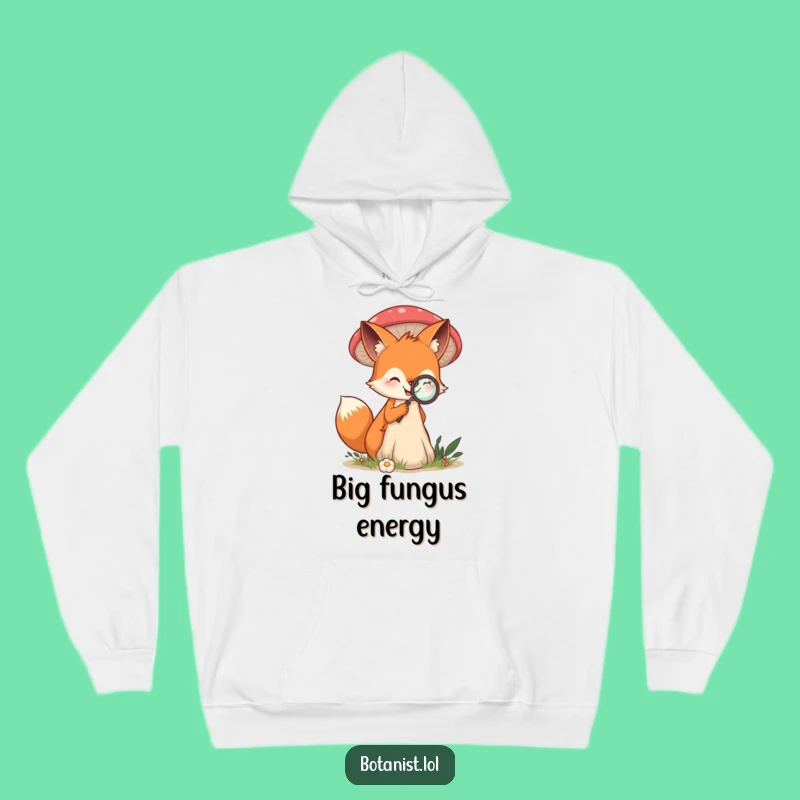 Funny Fox Mushroom Hoodie: Cozy Investigator's Comfort - Warm Funny Gift Sweatshirt