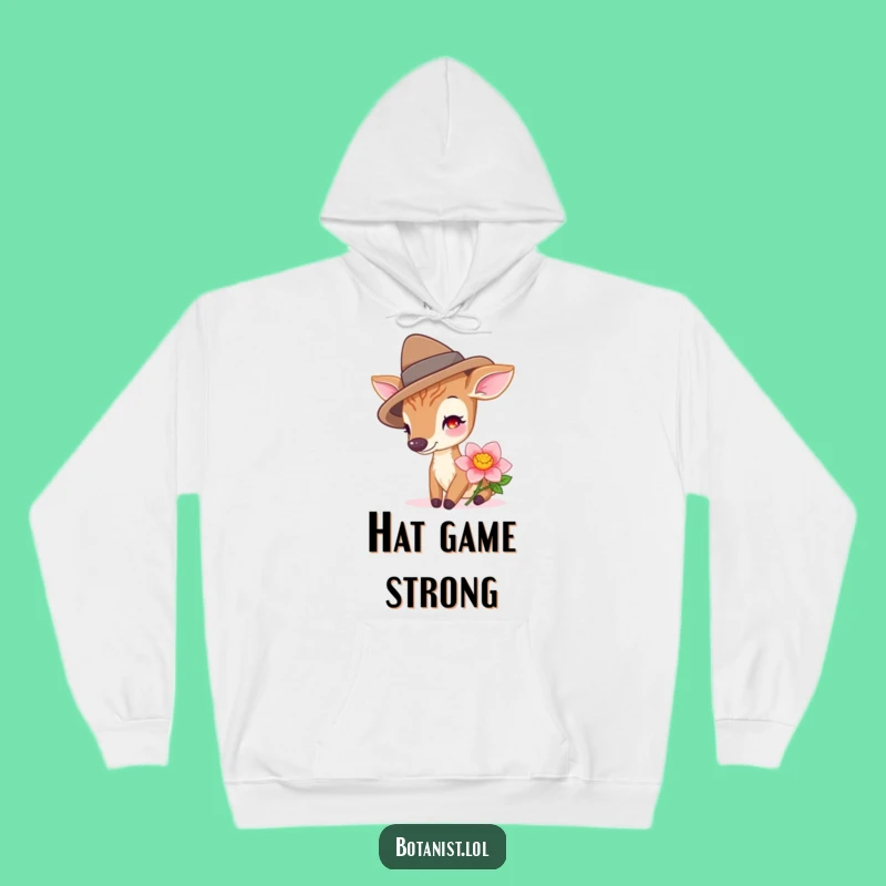 Funny Deer with Hat Hoodie - Cozy and Whimsical Outdoor Wear