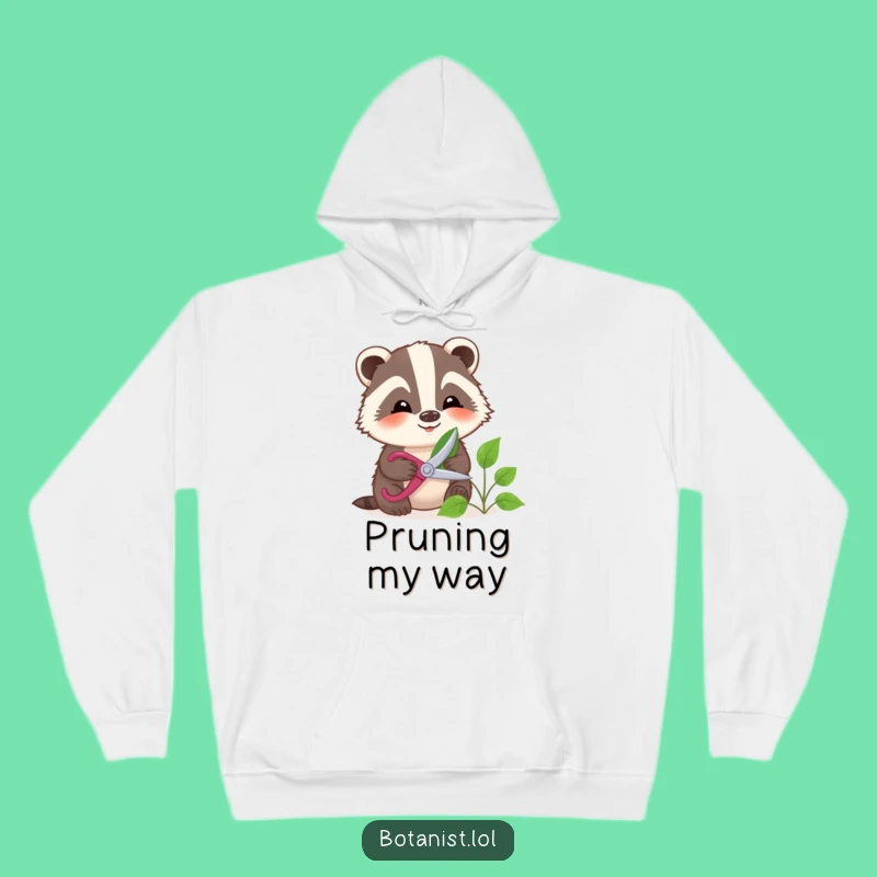 Funny Badger Gardening Hoodie - Cozy Up with this Gentle Pruner's Comfort Gift