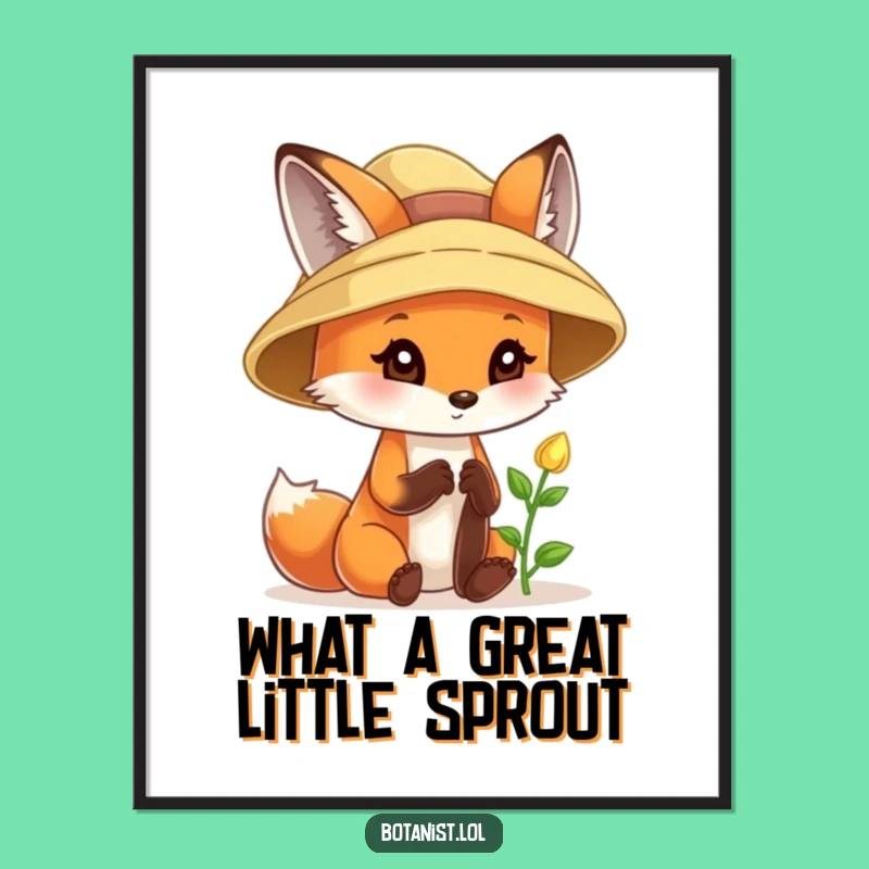 Free Printable Wall Art: Fox & Sprout Curiosity - Whimsical Downloadable Decor